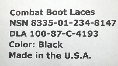 画像3: Deadstock 1987'S US Military Combat Boot Laces Black 90inch 黒 丸ヒモ USA製
