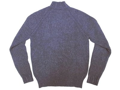 画像1: Double RL(RRL) Indigo Dyed Sweater インディゴ染 ウール混 ハイネック セーター