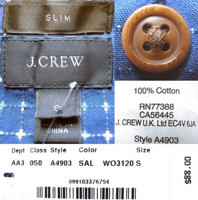 画像3: J.CREW SLIM FIT Woven Fabric Shirts Washed ジェイ・クルー 織生地 シャツ