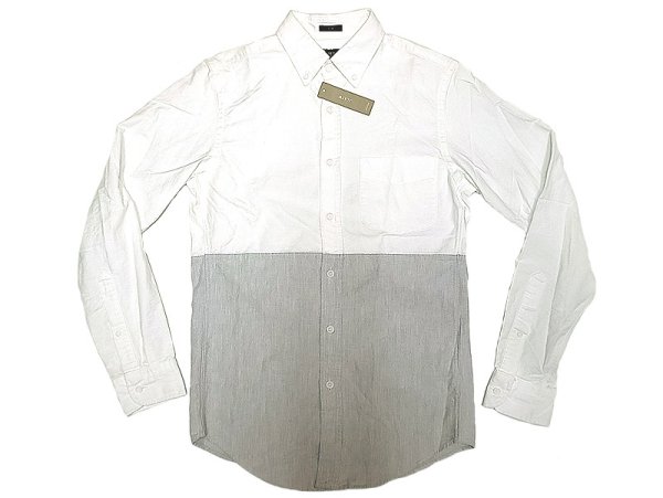 画像1: 【期間限定50%OFF】J.Crew Oxford 2tone B.D.Shirts 白 ×灰 切替オックスフォード (1)