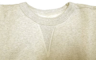 画像2: Deadstock 1950-60'S Unkown Brand  Sweat Shirts  オートミール 前V USA製