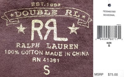 画像3: Double RL(RRL) "RRL"Tube T-Shirts ダブルアールエル ロゴＴシャツ Deep Purple