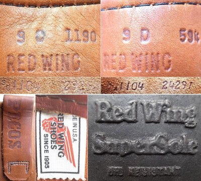 画像3: Deadstock 1990'S RED WING 1104　Pecos Boot Oro Ruset USA製 左右製造年違い