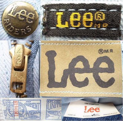 画像3: Deadstock 1980'S Lee RIDER BOOTCUT LEE-PREST Reguler Fit Blue USA製 