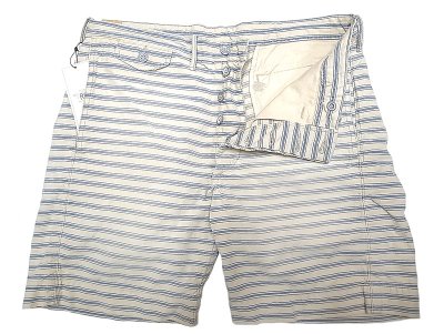 画像1: Double RL(RRL) Naval Border Stripe Shorts Vintage加工 ダブルアールエル
