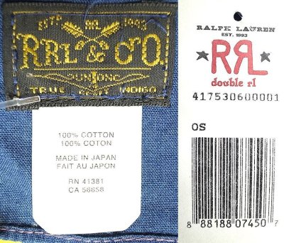 画像3: Double RL(RRL)Indigo Banner Stole ダブルアールエル 本藍染バナー 日本製