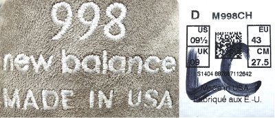 画像3: New Balance M998CH チャコール Made in USA ニューバラ アメリカ製 箱ナシ