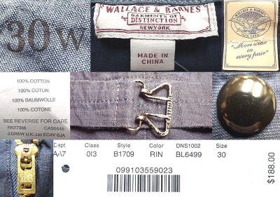 画像3: WALLACE & BARNES Indigo Easy Pants ウォレス&バーンズ インディゴ 布帛パンツ