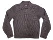 画像1: Double RL(RRL) Front Pleated Stripe 1st JK ダブルアールエル ファーストJK 黒  (1)