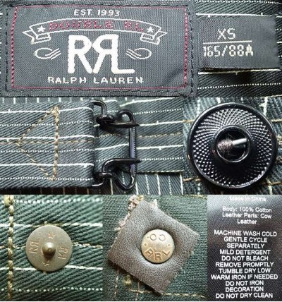 画像3: Double RL(RRL) Front Pleated Stripe 1st JK ダブルアールエル ファーストJK 黒 