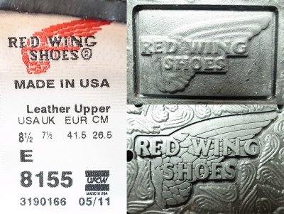 画像3: RED WING 8155 Black Pecos Boots レッド・ウイング 黒ペコス　ブーツ アメリカ製 