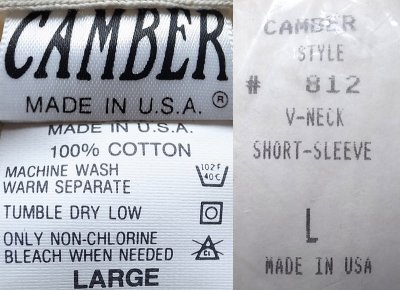 画像2: Deadstock 1990'S CAMBER THERMO-PLUS Tee Vネック Tシャツ USA製 袋入