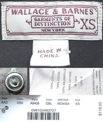 画像3: WALLACE & BARNES Cotton Twill Work Shirts ウォレス&バーンズ 黒ワーク