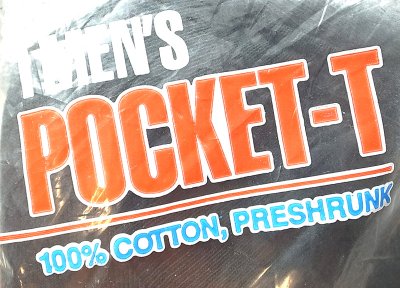 画像2: Deadstock 1991'S FRUIT OF THE LOOM Pocket-Tee 黒 S 綿100% USA製 袋入