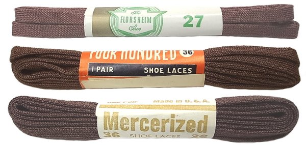 画像1: Deadstock 1960-70'S FLORSHEIM/Mercerized  SHOELACES 靴紐 各種 USA製 (1)