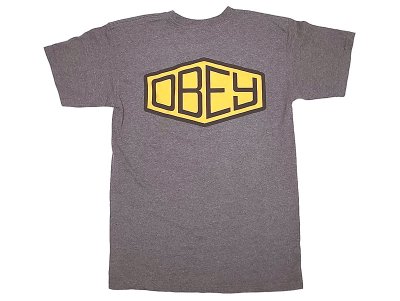 画像1: OBEY Print Tee Charcoal  オベイ プリント バックプリント Tシャツ メキシコ製