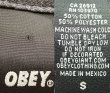 画像5: OBEY Print Tee Charcoal  オベイ プリント バックプリント Tシャツ メキシコ製 (5)