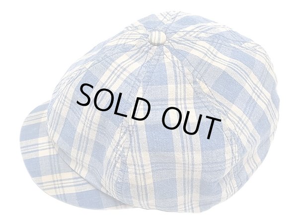 RRL インディゴキャスケット Madras Plaid Newsboy Cap-