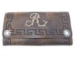 画像1: Double RL(RRL) Limited Souvenir Wallet ダブルアール コンチョ付 本革 三折財布  (1)