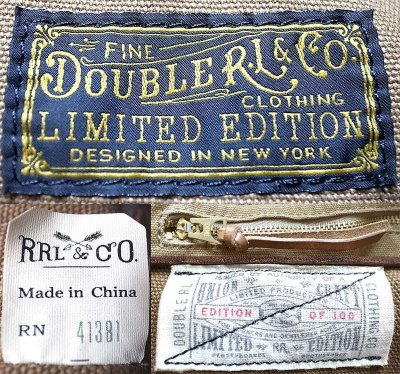 画像3: Double RL(RRL) Limited Edition Antique Fabric 本革切替 トートバッグ