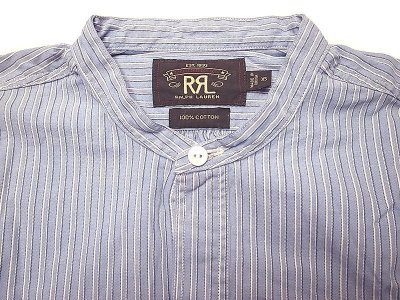 画像1: Double RL(RRL) Pull-Over Band-Collar Shirts ダブルアールエル プルオーバー