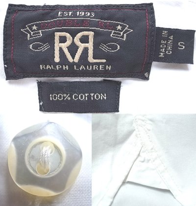 画像3: Double RL(RRL) Band-Collar Dress  Shirts ダブルアールエル 白 ドレス・シャツ