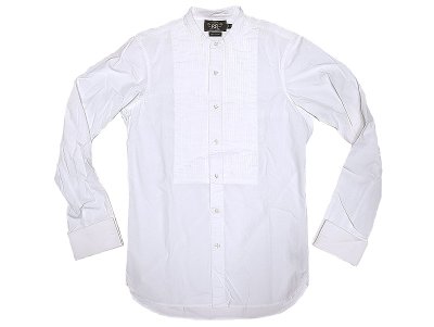 画像1: Double RL(RRL) Band-Collar Dress  Shirts ダブルアールエル 白 ドレス・シャツ