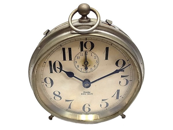 画像1: Westclox BIG BEN 1920'S Loud Alam Clock Plan Dial Western Clock Co (1)