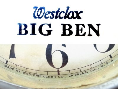 画像3: Westclox BIG BEN 1920'S Loud Alam Clock Plan Dial Western Clock Co