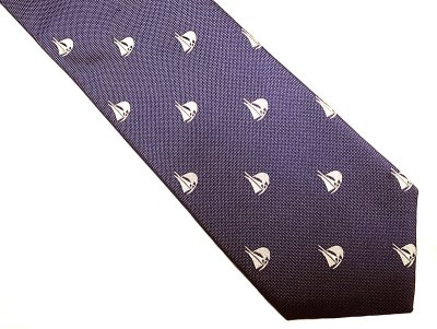 画像2: J.CREW SAIL-BOAT Patterned SILK TIE ジェイ・クルー  シルク・タイ アメリカ製