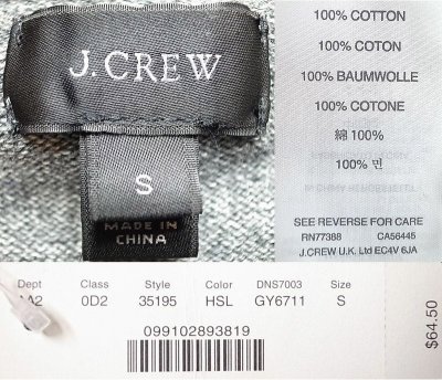 画像3: J.CREW V-Neck Cotton Kint Sweater Gray Vネック・コットン・ニット・セーター 