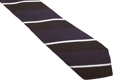 画像2: J.CREW REGIMENTAL TIE  USA製　ジェイ・クルー レジメンタル・タイ 紺×黒×白