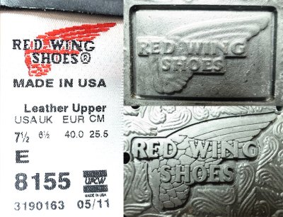 画像3: RED WING 8155-1 Black Pecos Boots レッド・ウイング 黒ペコス ブーツ アメリカ製 