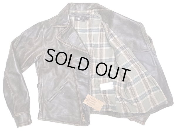 画像3: Double RL(RRL)Lawson JK Cowhide Leather Riders ダブルアールエル本革 JK (3)
