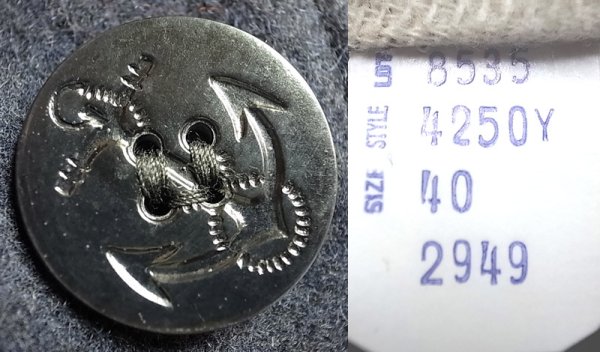 画像5: Deadstock 1990'S Golden Fleece (I.SPIEWAK) Peacoat ピーコート 紺 USA製 (5)