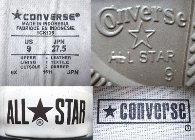 画像3: CONVERSE STAR & BARS (JACK STAR) LEATHER（本革） 黒×白 ジャック・スター
