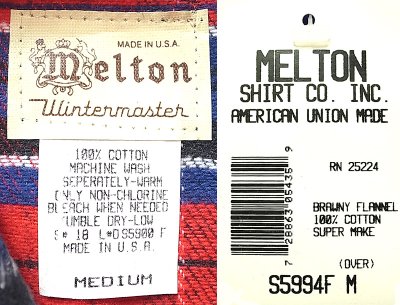 画像3: Deadstock 1990'S Melton Wintermaster メルトンフランネルシャツ S5994F USA製