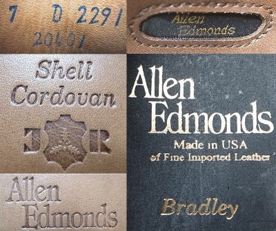 画像3: Allen Edmonds Bradley Burgundy CORDOVAN V-TIP コードバン USA製 箱付 #3
