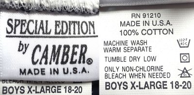 画像3: Deadstock 1990'S CAMBER MAX-WEIGHT Boys リンガーTシャツ 紺 USA製 袋入