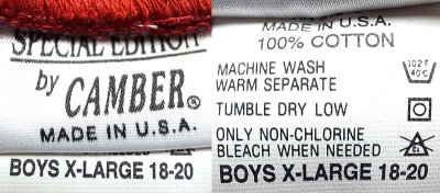 画像3: Deadstock 1990'S CAMBER MAX-WEIGHT Boys リンガーTシャツ 灰#2 USA製 袋入