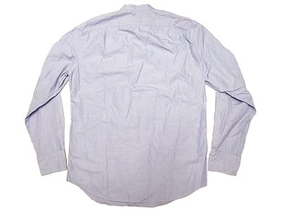 画像1: J.CREW Blue Broadcloth Band Collar Shirtsジェイ・クルーブロード バンドカラーシャツ