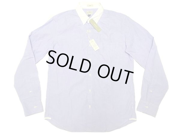 画像1: J.CREW CLERIC B.D. Shirts SLIM 青×白 ブロード生地 クレリック・ ボタン・ダウン (1)