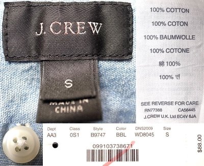 画像3: J.CREW Chambray B.D. Pull-Over Shirts H/S (Japanese Fabric) ジェイ・クルー
