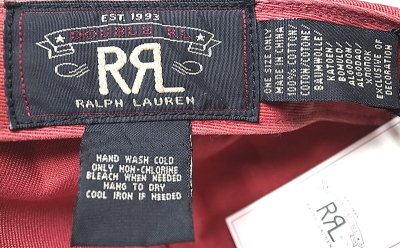 画像3: Double RL(RRL) Baseball Cap Vintage加工 ダブルアールエル キャツプ レッド