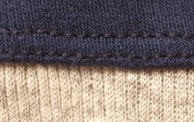 画像2: Deadstock 1990'S OLD FASHION Cotton Rib-Knit Ringer T 灰×紺 USA製