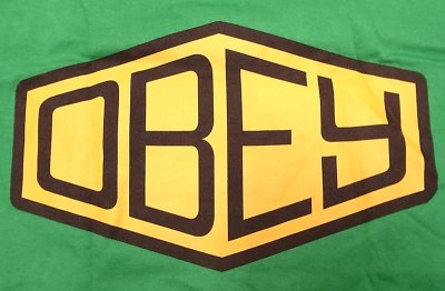 画像2: OBEY Print T-Shirts Green  オベイ バックプリント Tシャツ 緑×黄 メキシコ製