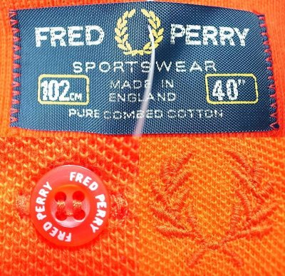 画像3: Deadstock 1990'S FRED PERRY M-3 フレッド・ペリーポロ・シャツ 橙 イギリス製