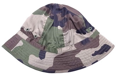 画像1: Deadstock 1999'S French Military Cotton Camo Hat フランス軍 カモフラハット58