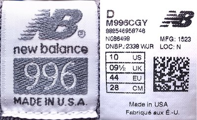 画像3: New Balance M996CGY Nylon Mesh×‎Suede チャコール ニューバランス アメリカ製