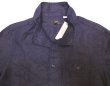 画像3: J.CREW Linen Navy P/O JK  ジェイ・クルー リネン（麻）スタンド・カラー JK 紺 (3)